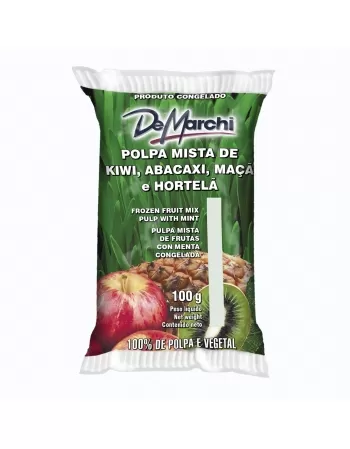 POLPA MISTA DE KIWI ABACAXI MACA E HORTELA - PACOTE 10 UN - 100G