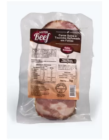 BACON PALETA FATIADA REDONDO - PACOTE 1KG