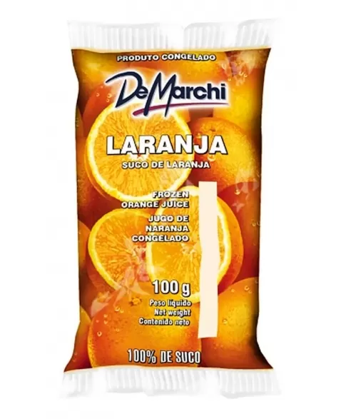 SUCO DE LARANJA CONGELADO 100G - PCT 10 UN