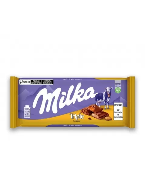 MILKA TRIPLE CARAMEL CHOCOLATE 90G (101048)