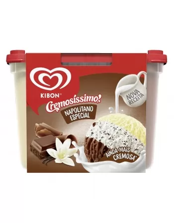 KIBON CREMOSISSIMO TRISABOR CREME / CHOC / FLOCOS 4X2L/992G