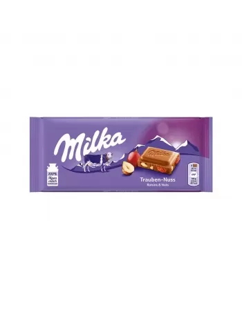 MILKA RAISINS & NUTS 100G