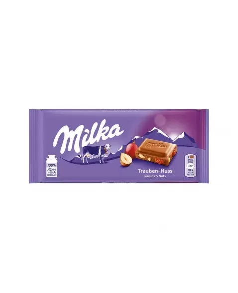 MILKA RAISINS & NUTS 100G