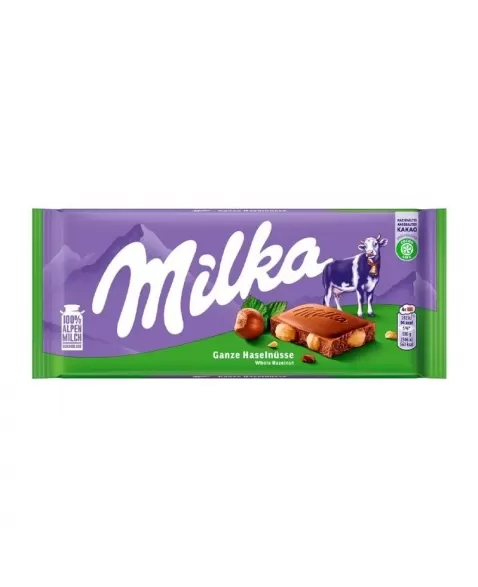 MILKA WHOLE HAZELNUT 100G